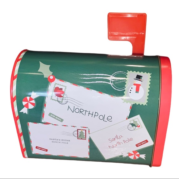 Christmas Letters to Santa Tin Mini Mailbox - Picture 7 of 9